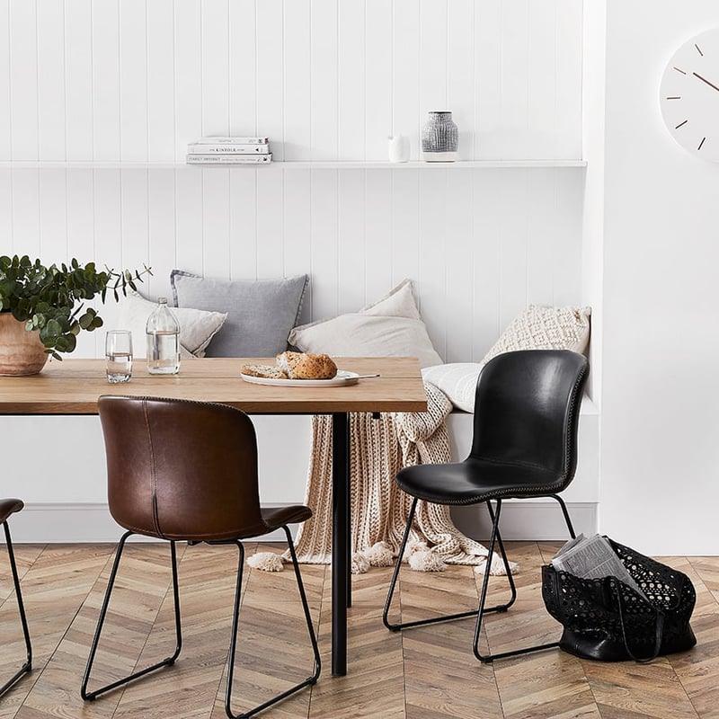 Orlando Dining Chairs Set of 2 in Black