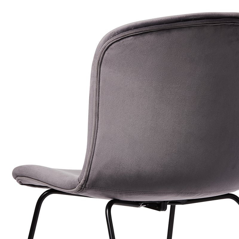 Orlando Grey Velvet Set of 2 Dining Chairs