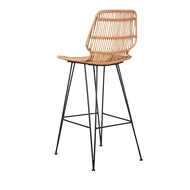 Bahama Rattan Dining Collection Honey/Black Kubu Counter Stool