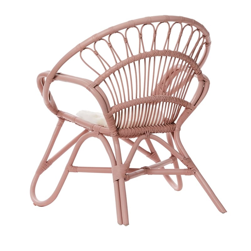 Bahama Rattan 1 Seater Chair Dusty Pink Milo