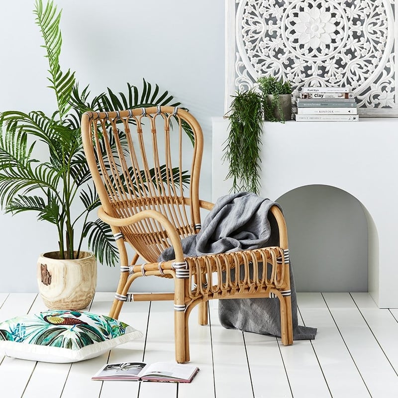 Bahama Rattan Chair 1 Seater Honey Frankie