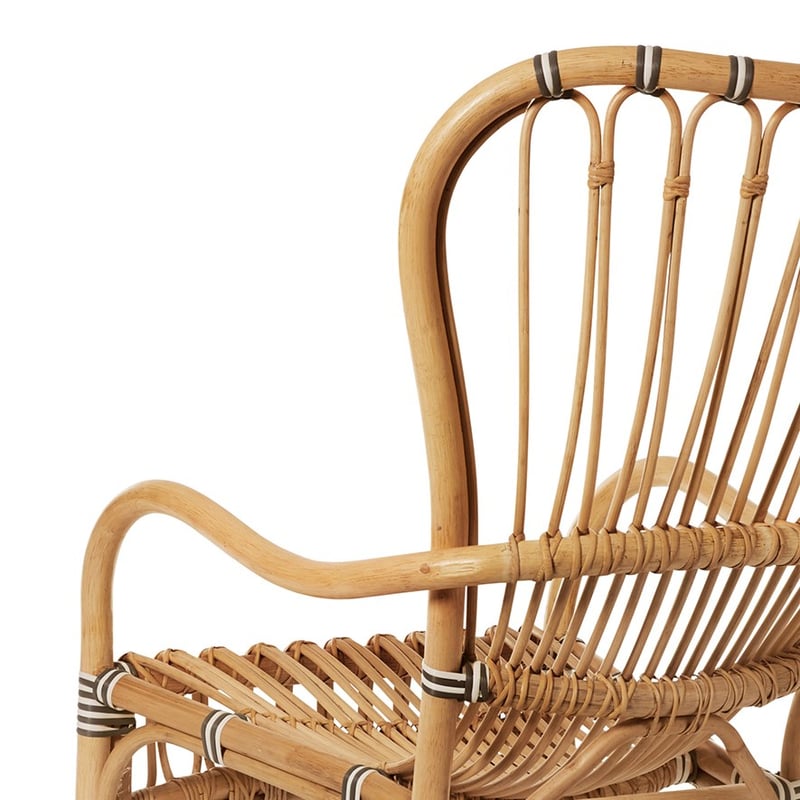 Bahama Rattan Chair 1 Seater Honey Frankie