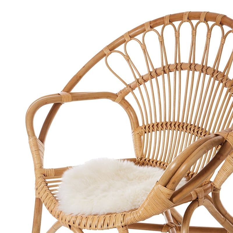 Milo Bahama Rattan Chair 1 Seater Honey