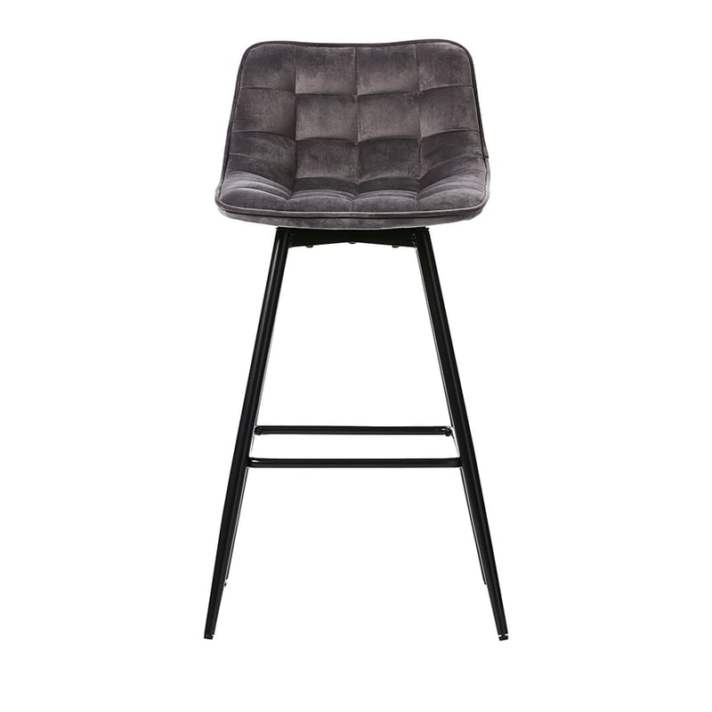 Montreal Grey Velvet Counter Stool