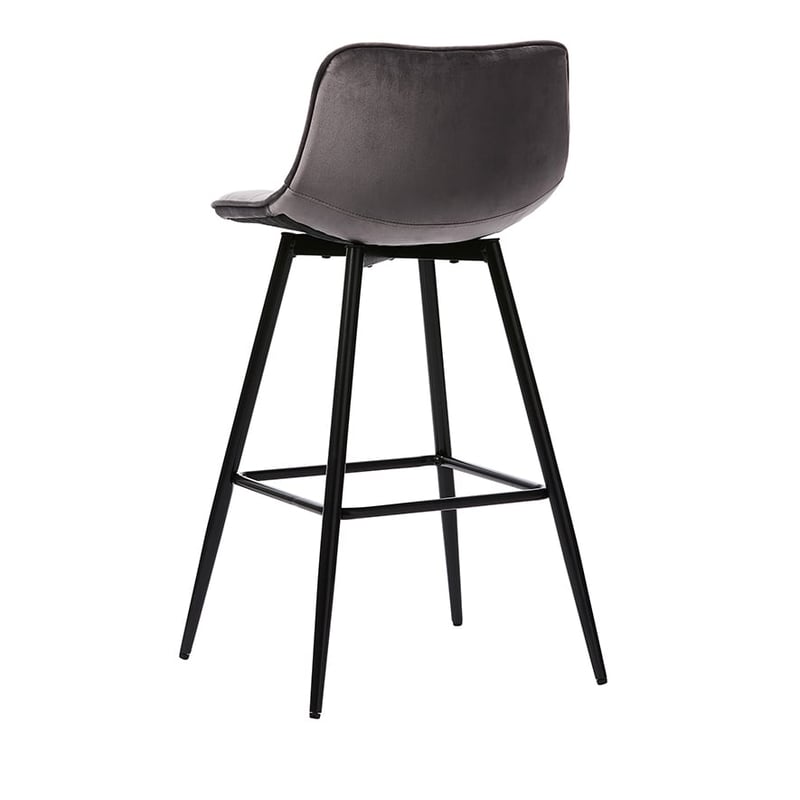 Montreal Grey Velvet Counter Stool