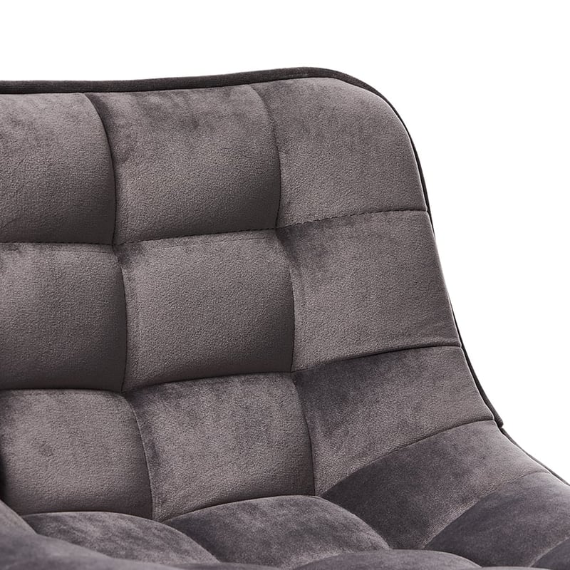 Montreal Grey Velvet Counter Stool