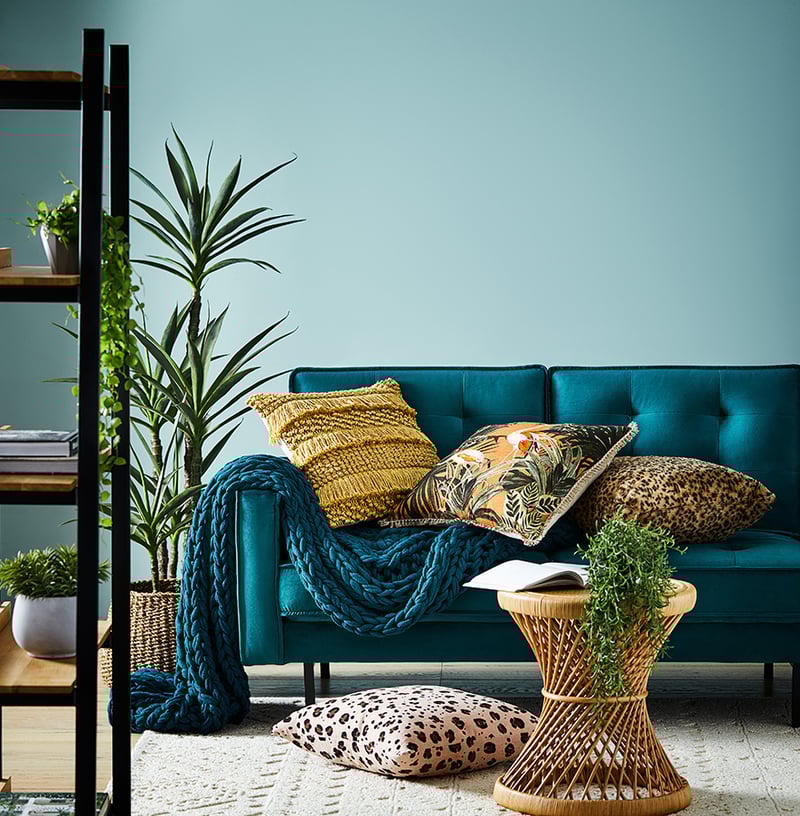 Century Furniture Teal Velvet 2 Seater