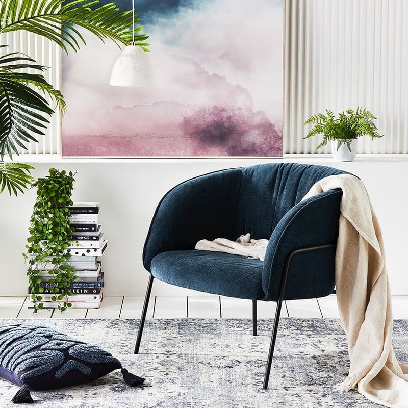 Miami 1 Seater Petrol Blue Chair