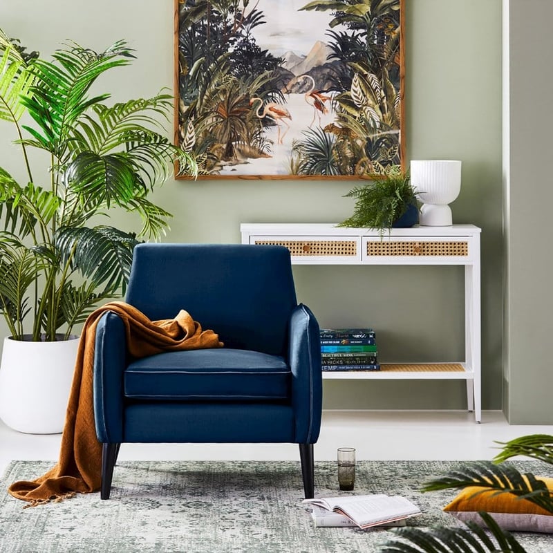Portland Indigo Velvet Chair