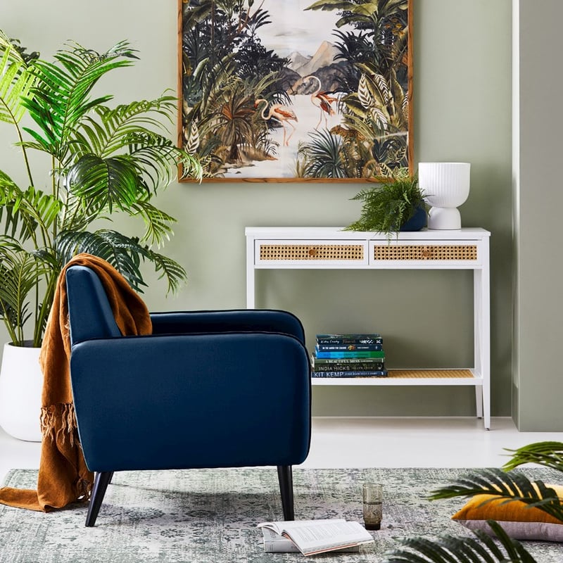 Portland Indigo Velvet Chair