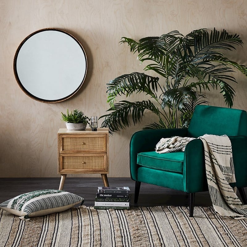 Portland Hunter Green Velvet Chair