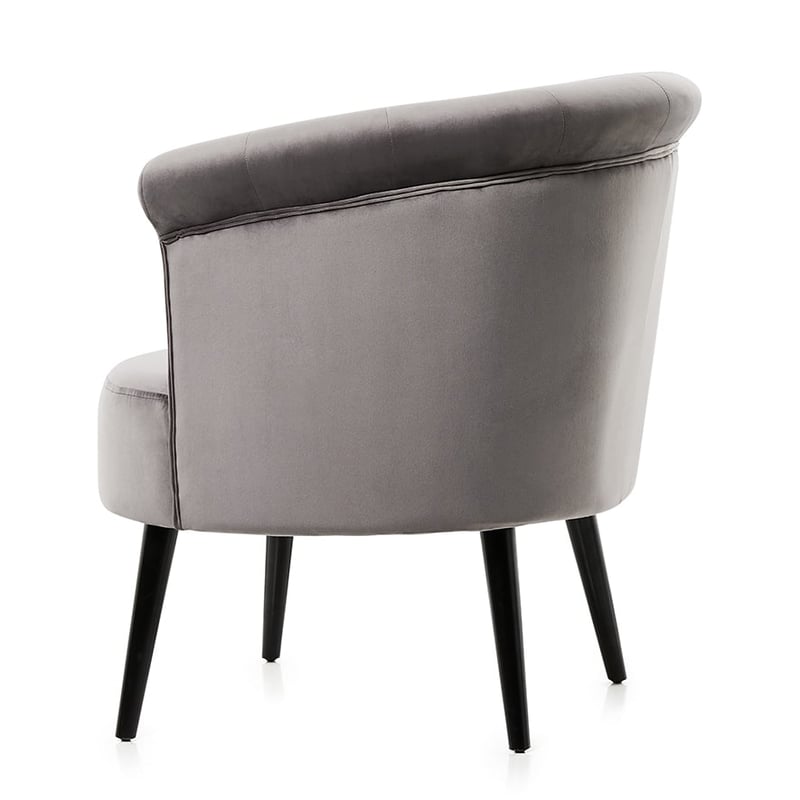 Bella Mid Grey Velvet Chair