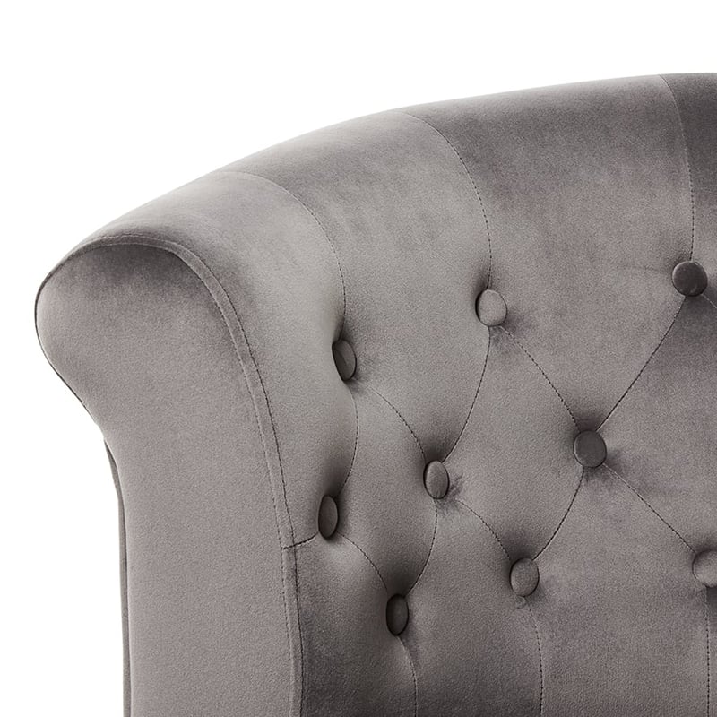 Bella Mid Grey Velvet Chair