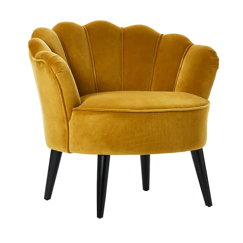Ariel Mustard Velvet Chair