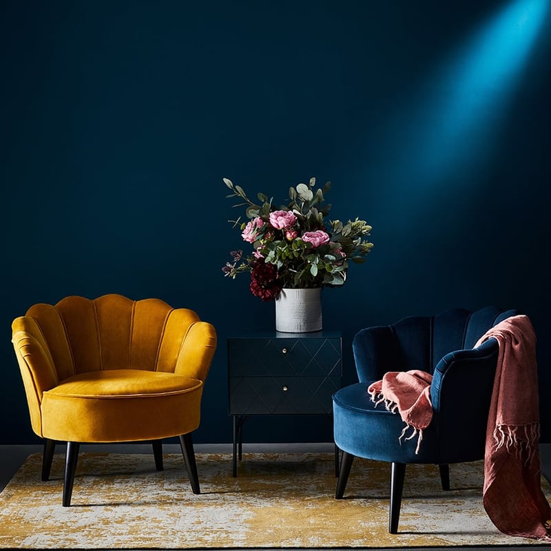 Ariel Mustard Velvet Chair