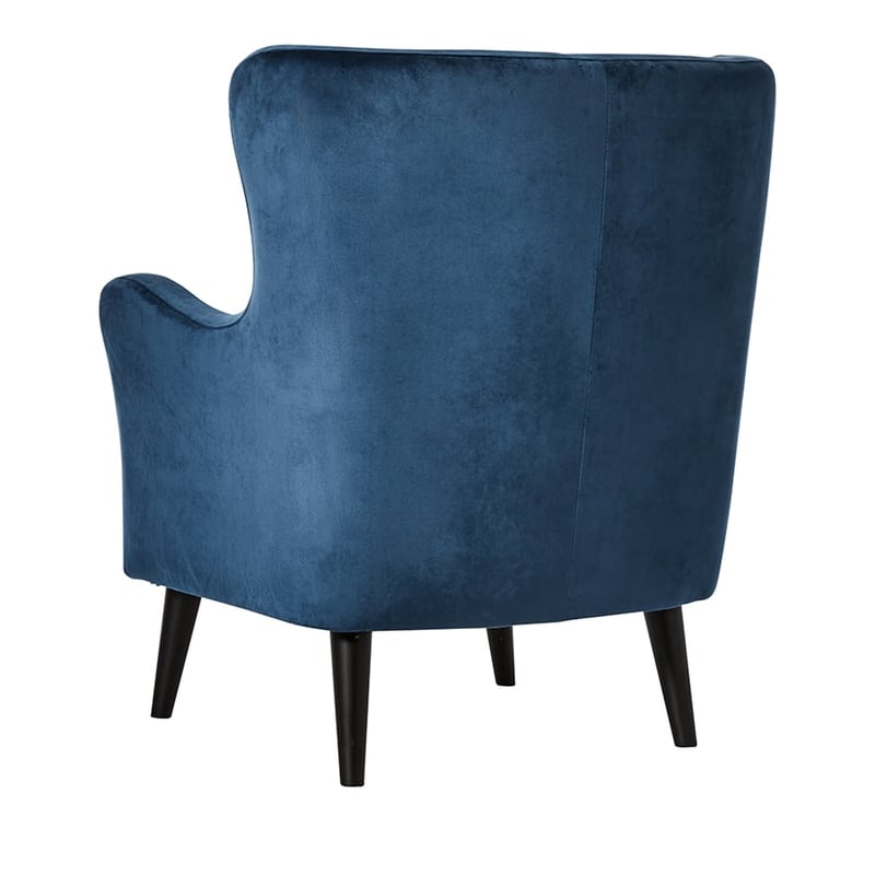 Canning Navy Velvet Occasional Chair