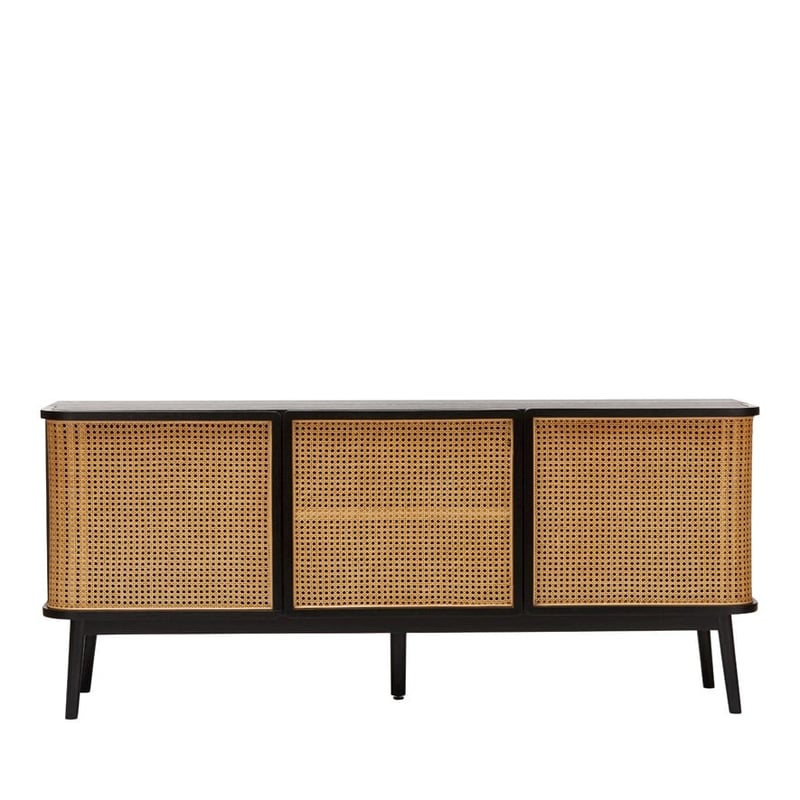 Boden Black & Natural 3 Door Sideboard