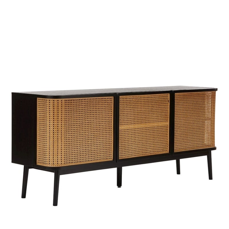 Boden Black & Natural 3 Door Sideboard