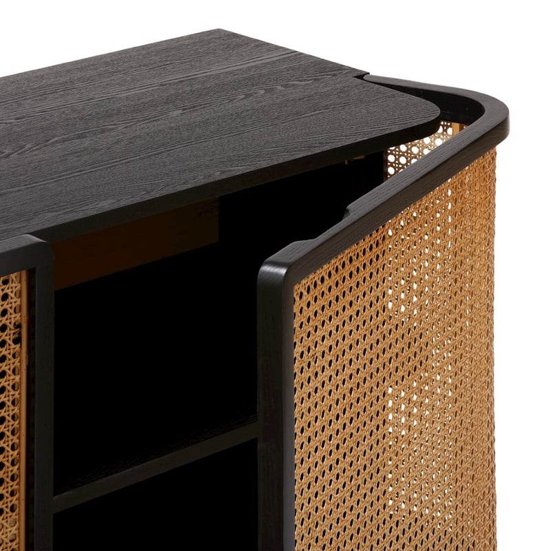 Boden Black & Natural 3 Door Sideboard