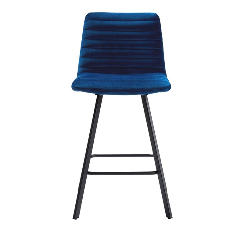 Quinn Indigo Velvet Counter Stool