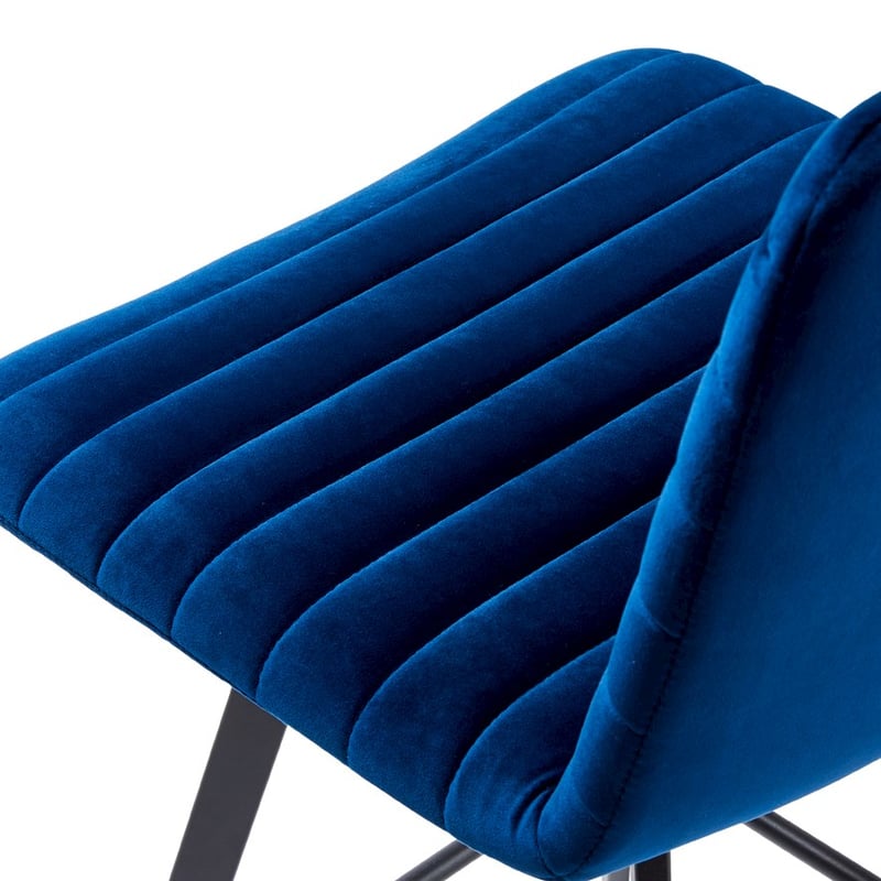 Quinn Indigo Velvet Counter Stool