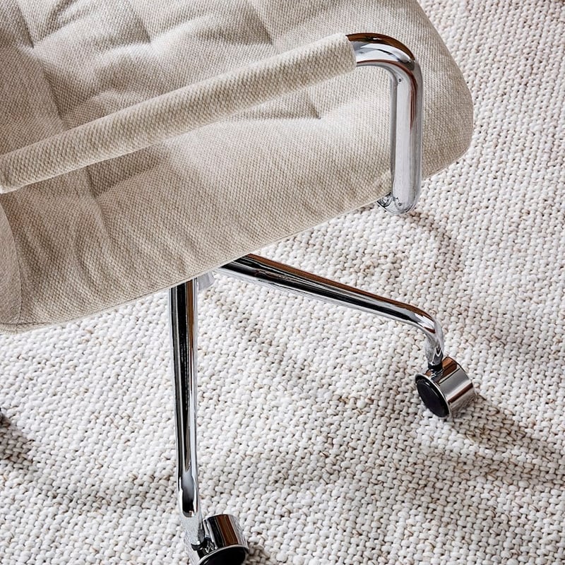 Colmar Natural & Chrome Desk Chair