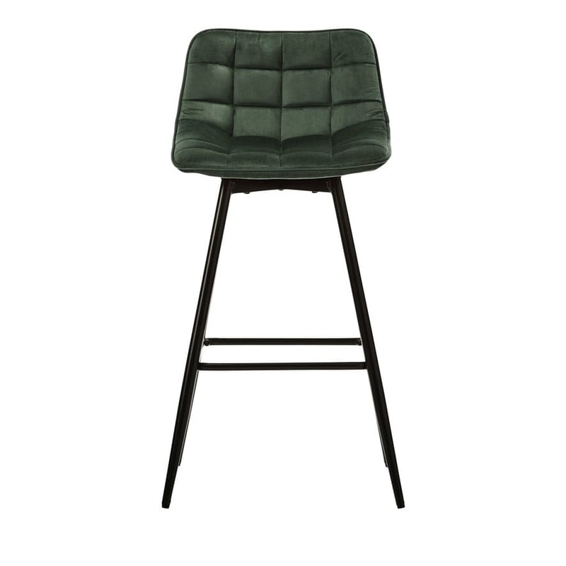 Montreal Olive Velvet Counter Stool