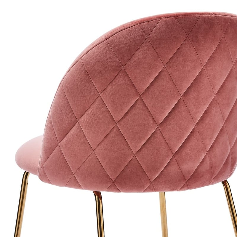 Arlo Peony Rose Gold Dining Chair Set of 2