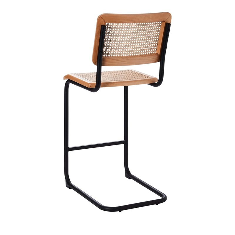 Somers Natural Rattan & Black Counter Stool