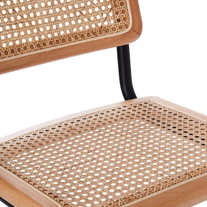 Somers Natural Rattan & Black Counter Stool