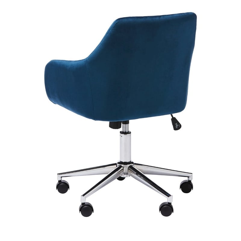 Munich Navy Velvet Desk Chair 
