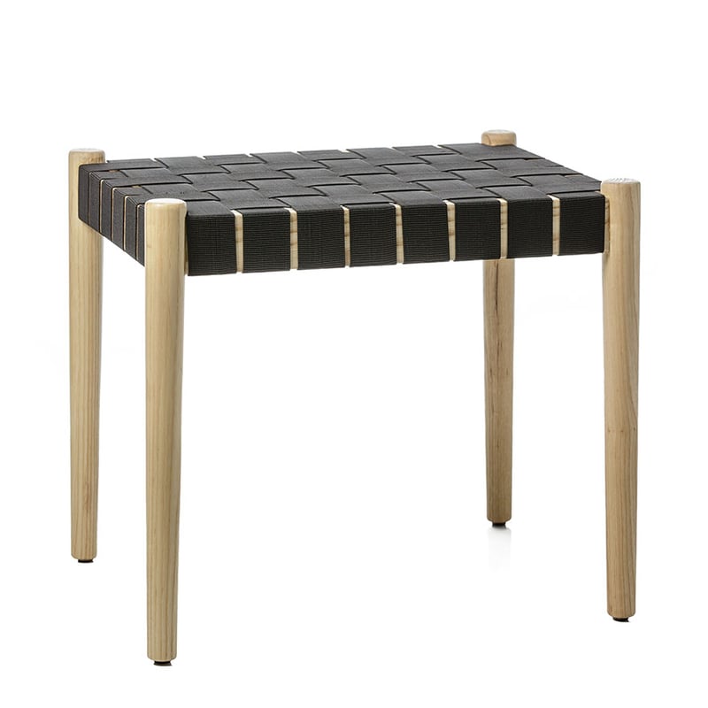 Ravello Woven Single Stool Ash & Black