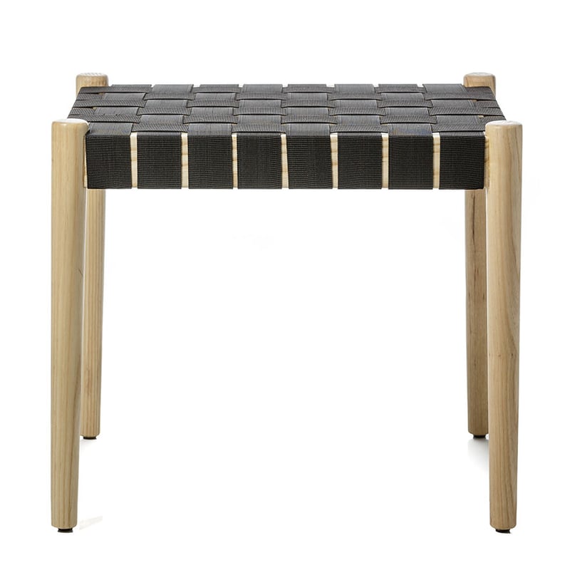 Ravello Woven Single Stool Ash & Black
