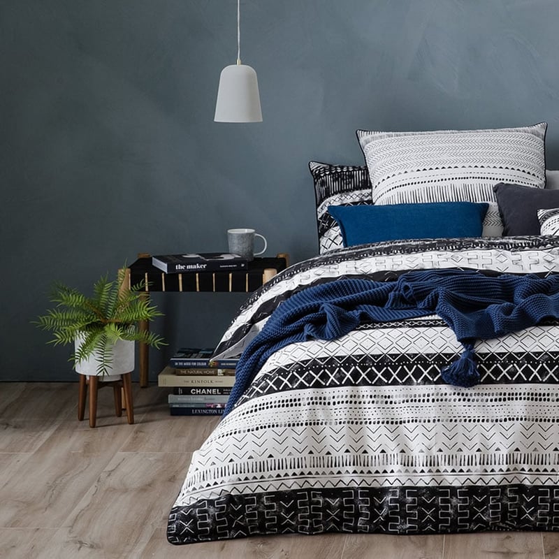 Ravello Woven Single Stool Ash & Black