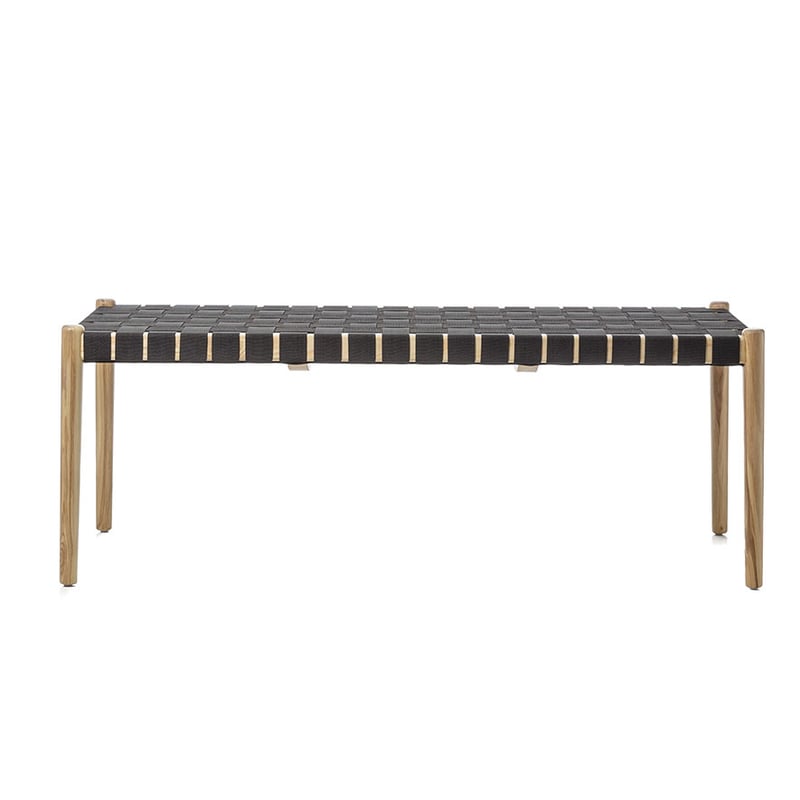Ravello Woven Bench Seat Ash & Black