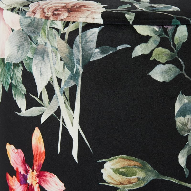 Oakland Ottoman Luxe Blooms Velvet