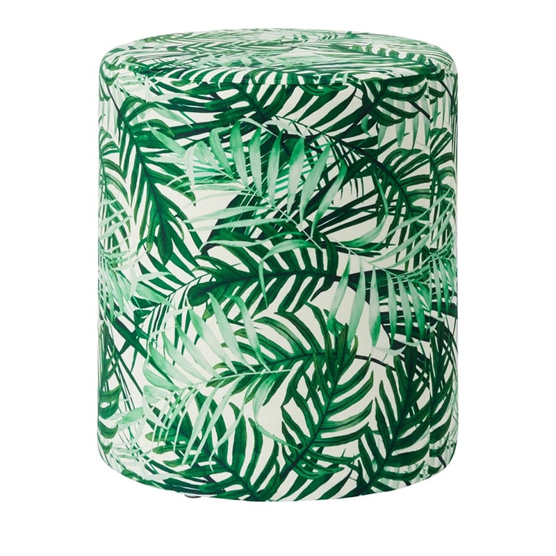 Oakland Small Ottoman Palms Velvet