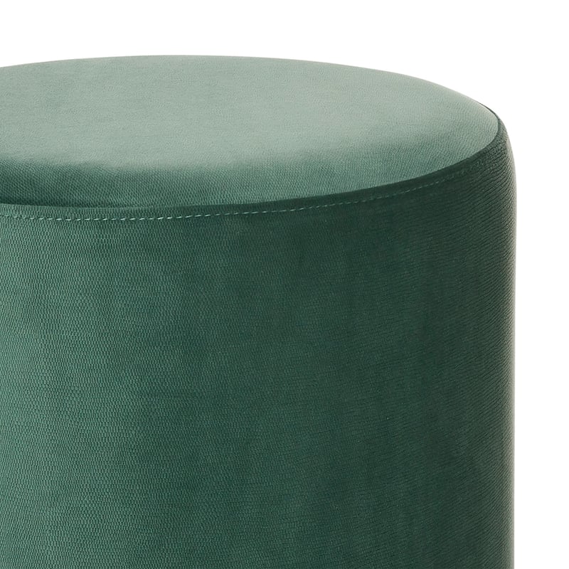 Torino Luxe Small Ottoman in Green & Gold