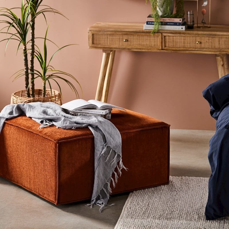 Dali Copper Ottoman  