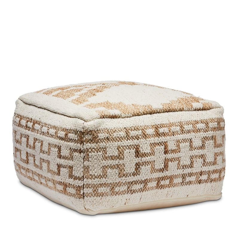 Long Island Natural & White Pouf