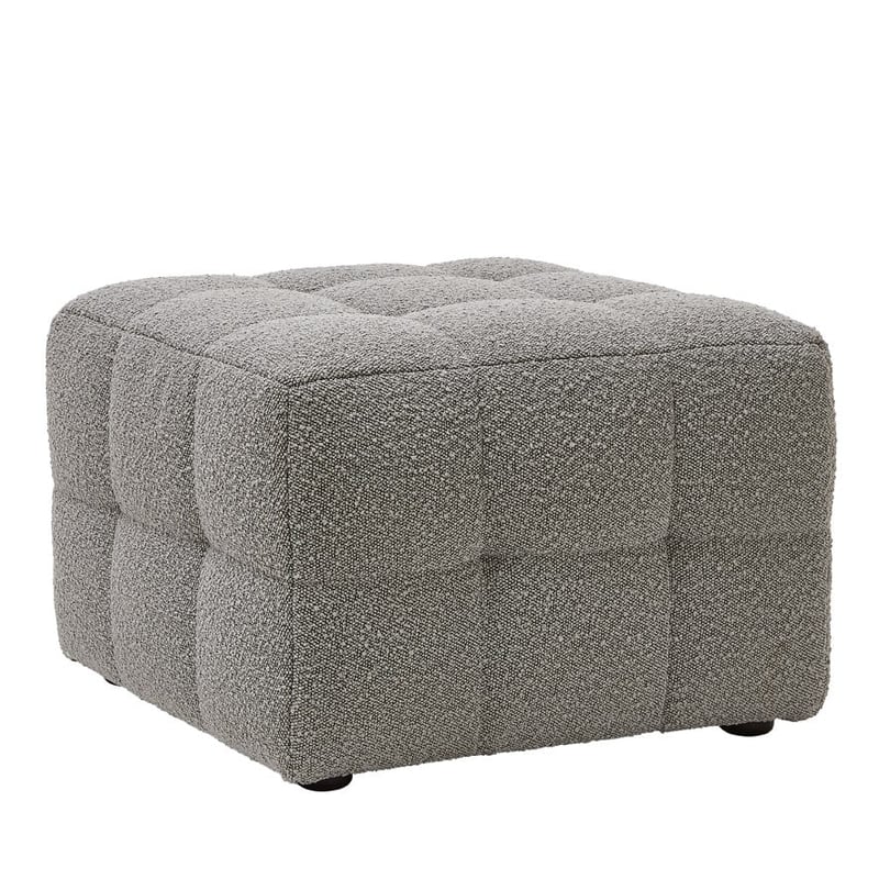 Barcelona Grey Boucle Ottoman