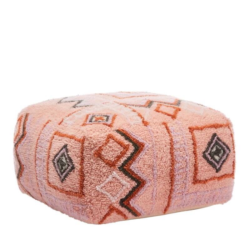 Mendosa Pink Multi Pouf