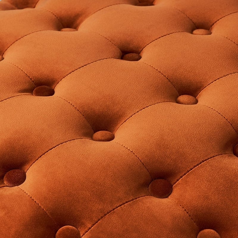 Knightsbridge Copper Velvet Ottoman