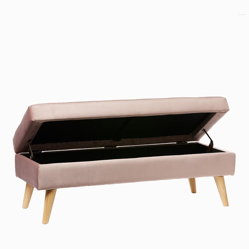 Highbury Rose Pink Storage Bench