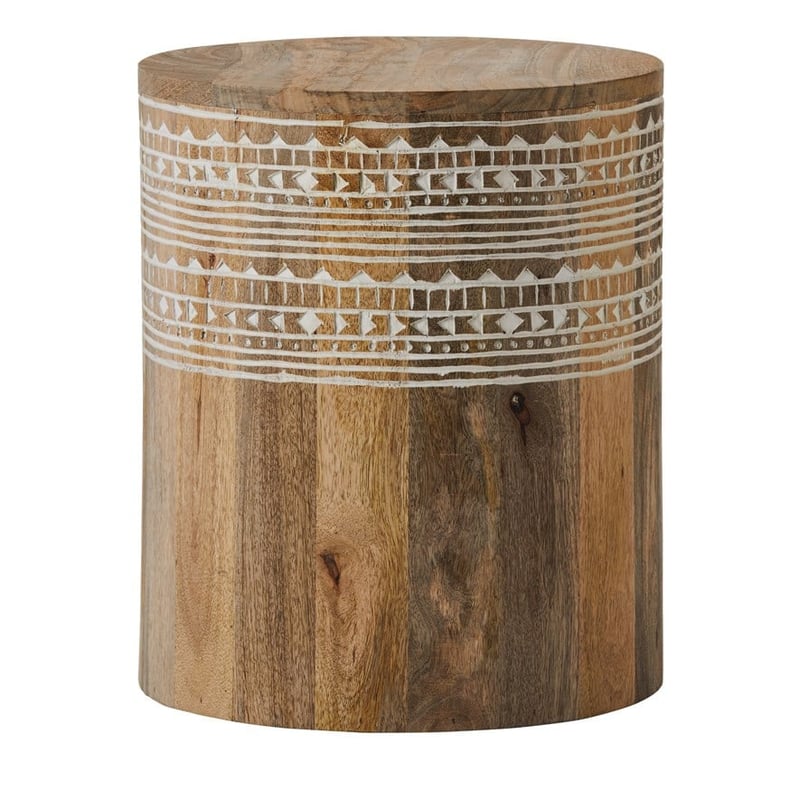 Amira Aztec White & Natural Side Table