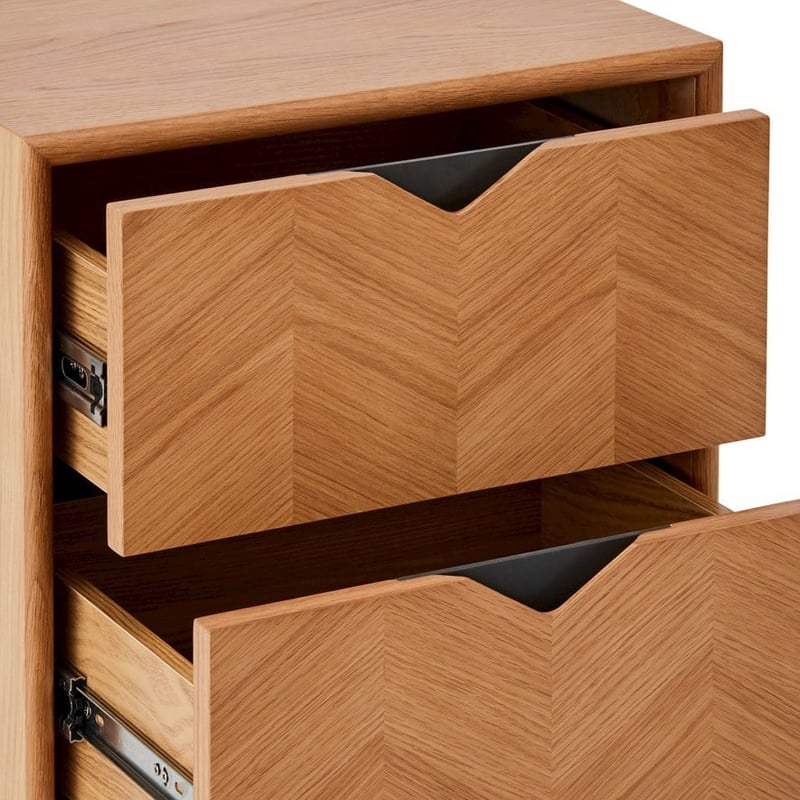 Helsinki Natural Bedside Table 2 Drawers