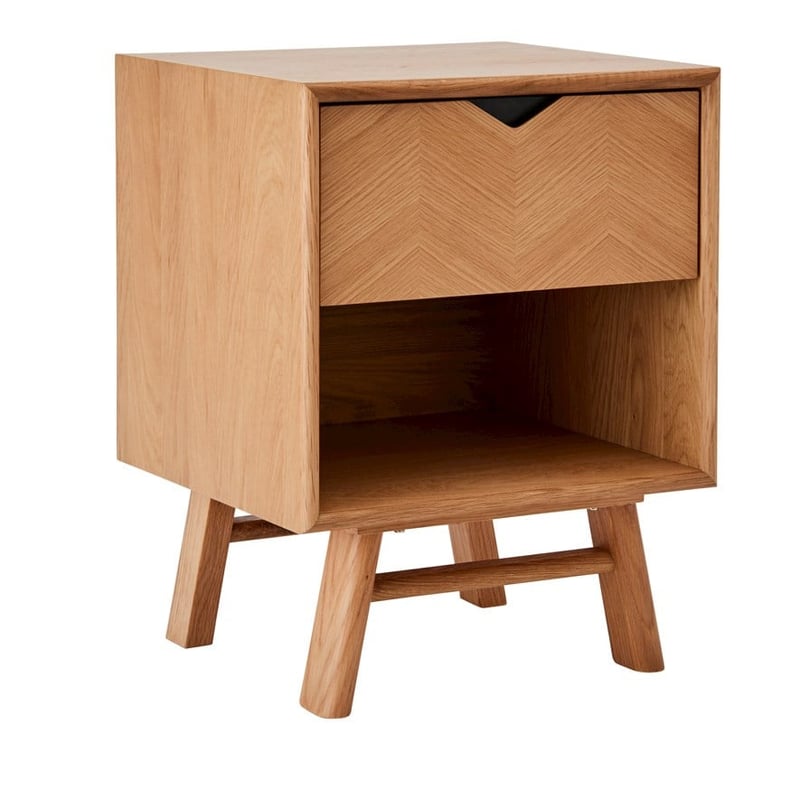 Helsinki Natural Bedside Table 1 Drawer