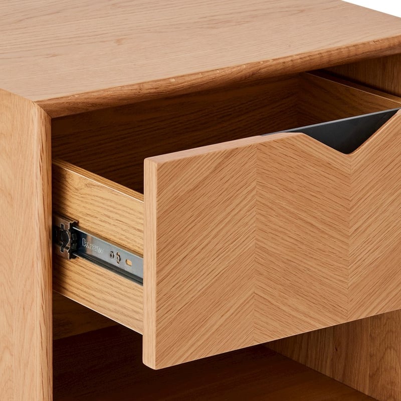 Helsinki Natural Bedside Table 1 Drawer
