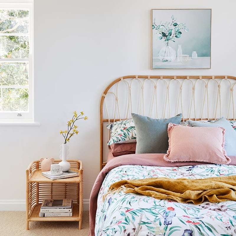 Java Natural Rattan 2 Shelf Side Table