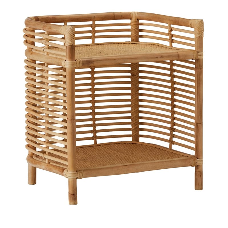 Java Natural Rattan 2 Shelf Side Table